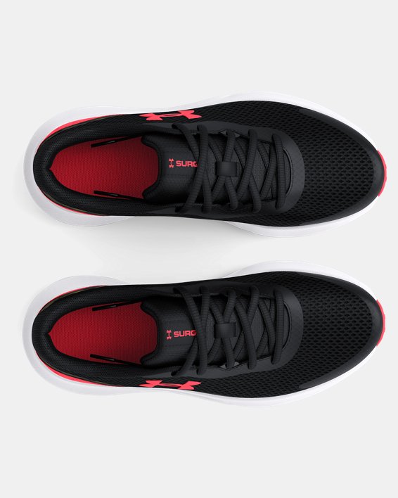 Boys' Grade School UA Surge 3 Printed Running Shoes, Black, pdpMainDesktop image number 2